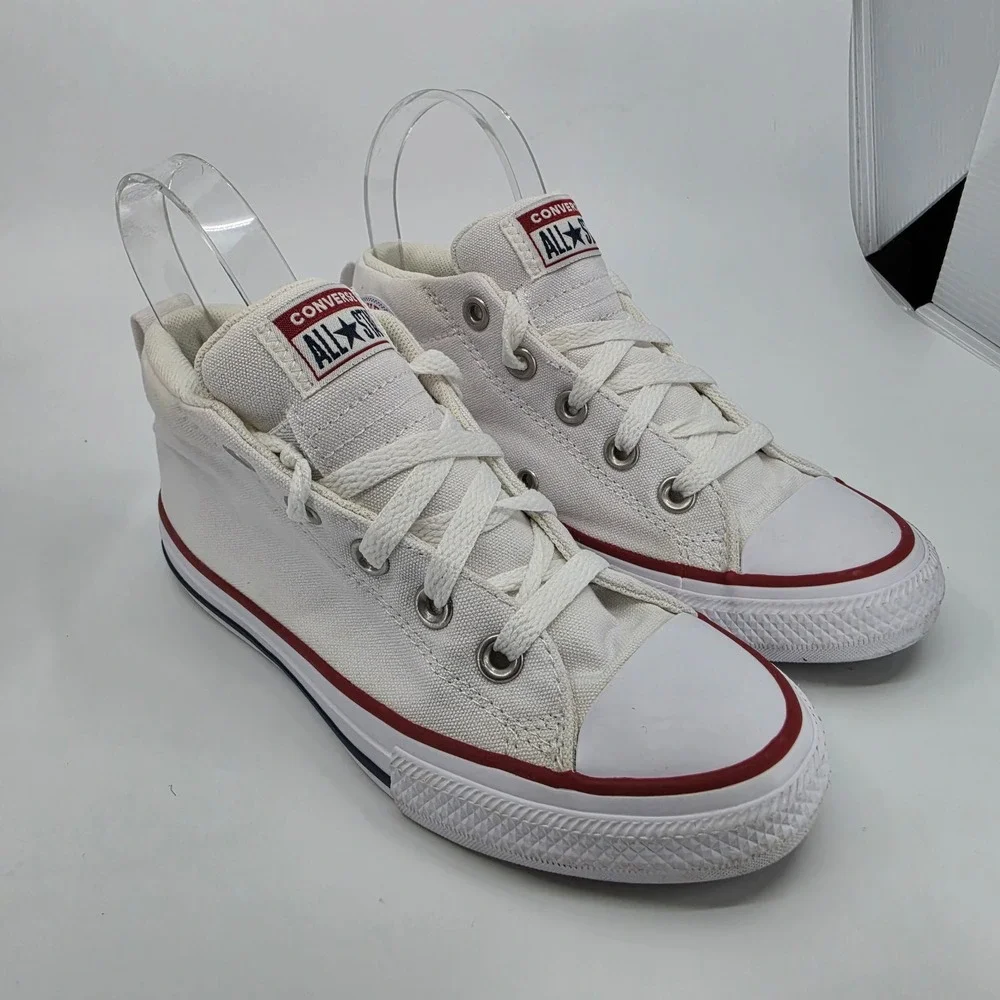 Converse Chuck Taylor All Star Street Mid Kids Shoes Size 1Y White Red Blue